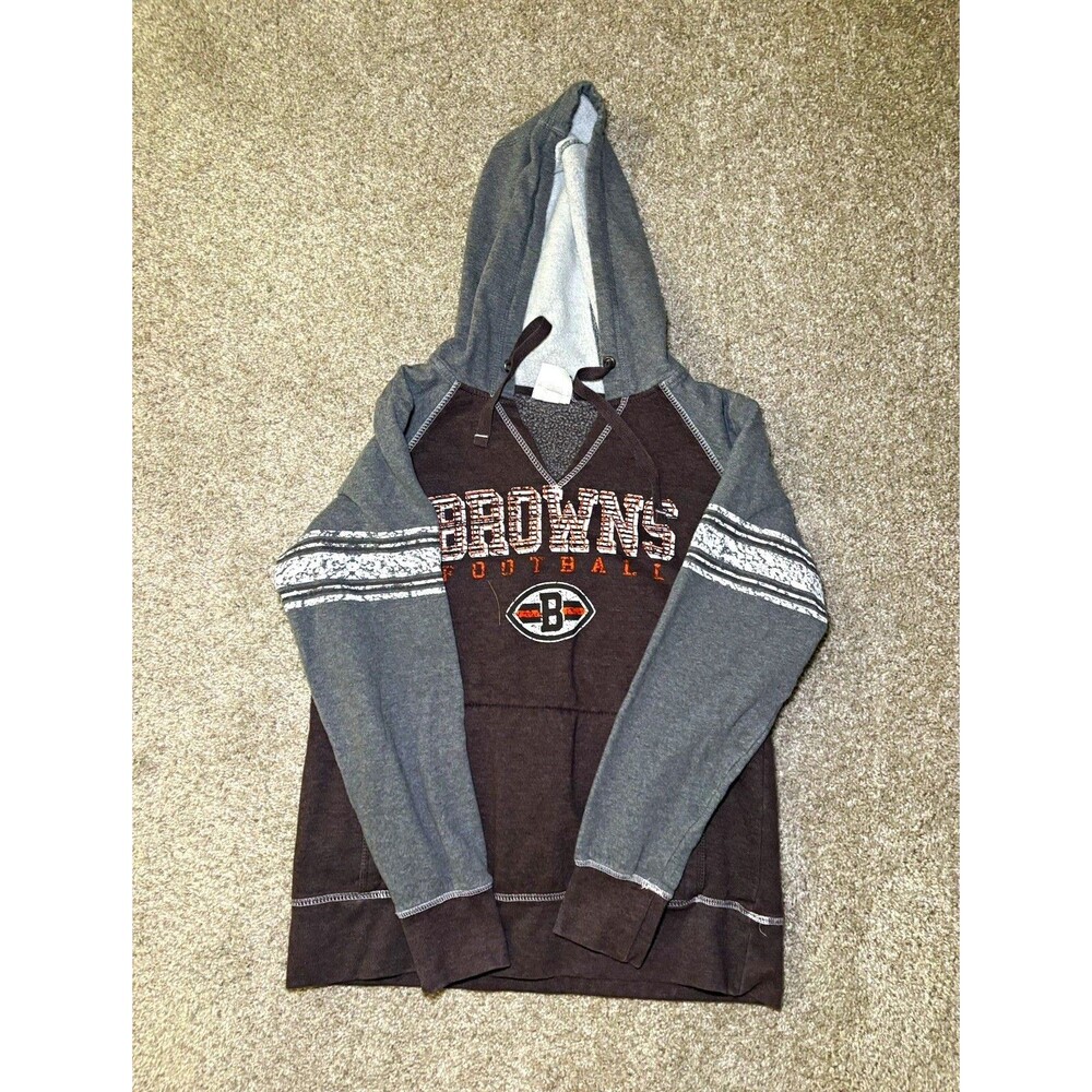 Women’s NFL Team Apparel Cleveland Browns Pullover Hoodie Size Large
